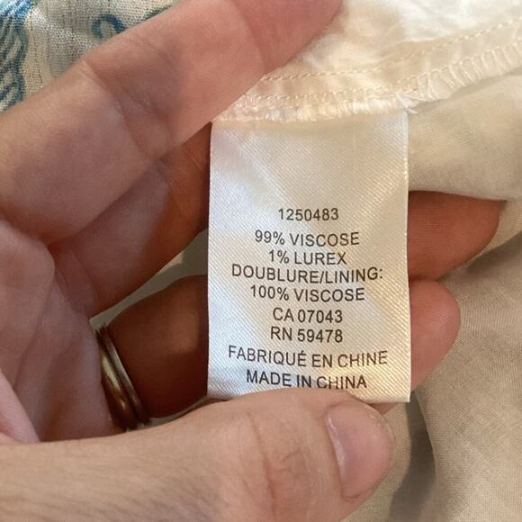 REVOLVE X HOUSE OF HARLOW Boho Mini Shirt Dress Size S Tiered Blue Beachy Tassel - Picture 14 of 15